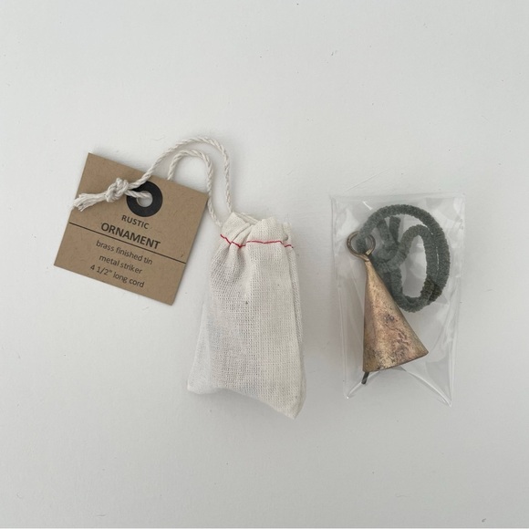 NWT >> Fort + Field Tin Brass Bell Ornaments - Picture 2 of 2